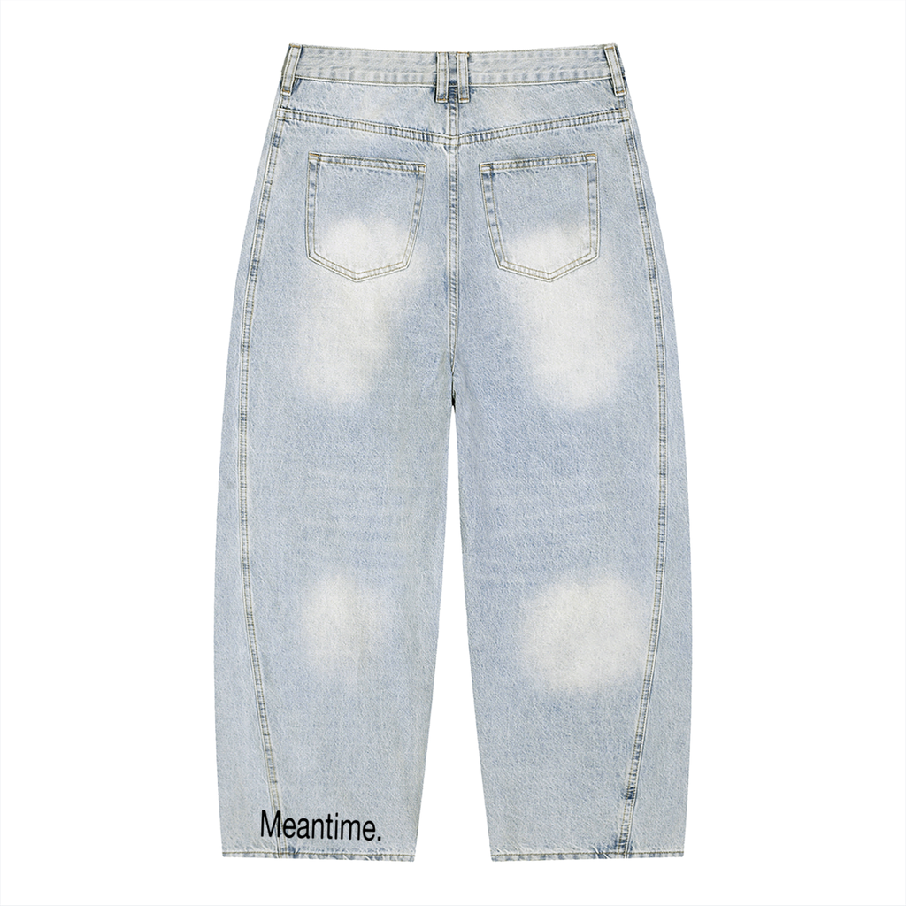 Men's Vintage Wash Sunfade Barrel Leg Jeans