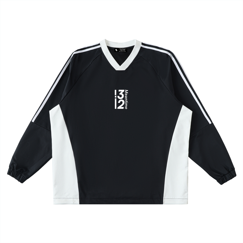 Color-Block V-Neck Long-Sleeve T-Shirt