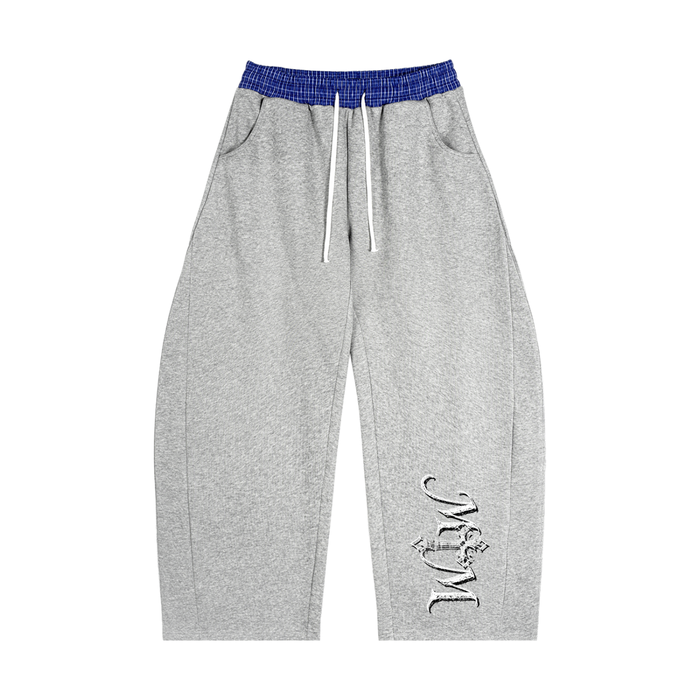 Plaid Waistband Barrel Sweatpants