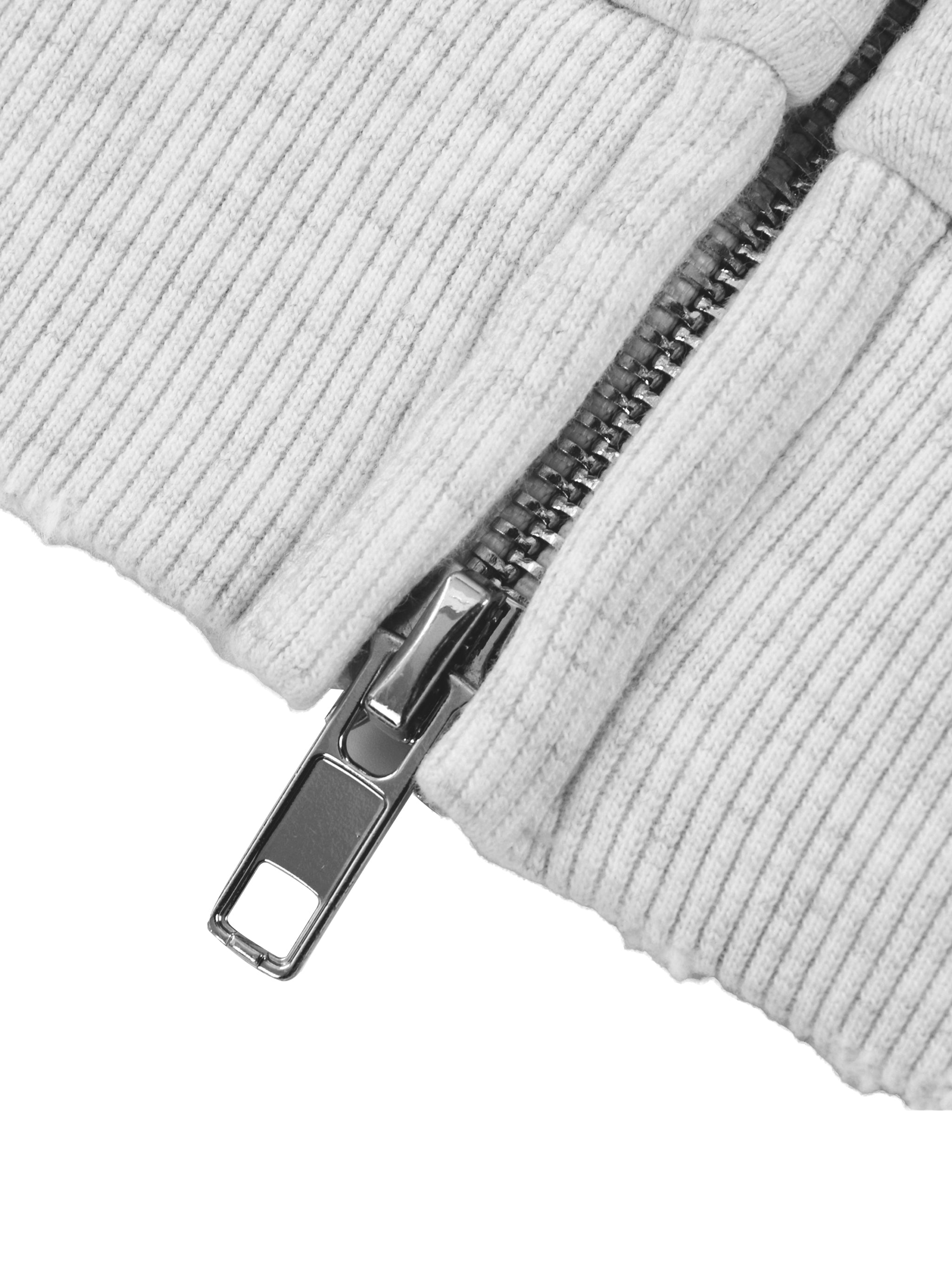 Sun Fade Frayed Raw Edge Fleece Zip Hoodie